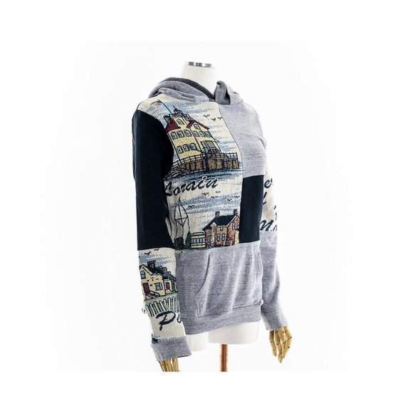 Fashion ReWork Michigan Lighthouses Tapestry Blanket Hoodie - Picture 2 of 8